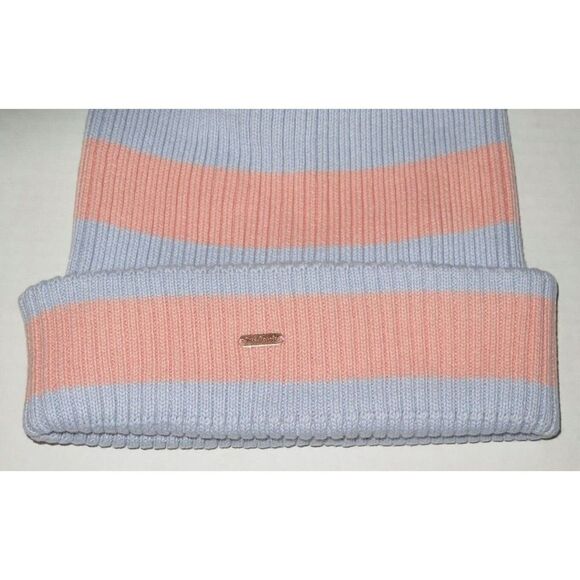 Free People Movement Women's O/S Peach/Gray Striped Cotton Beanie Hat - Picture 4 of 6